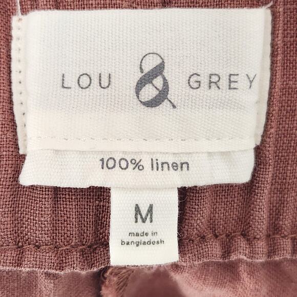 Lou & Grey 100% Linen Dark Dusty Rose Walking Shorts Womens M - Picture 2 of 7